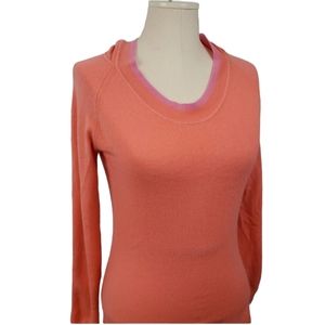 NEIMAN MARCUS | 100% CASHMERE HOODED LONG SLEEVE PULLOVER SWEATER WOMEN'…